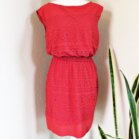 Max Studio Dresses & Skirts - MAX STUDIO Med, lined, rust colored lace Dress